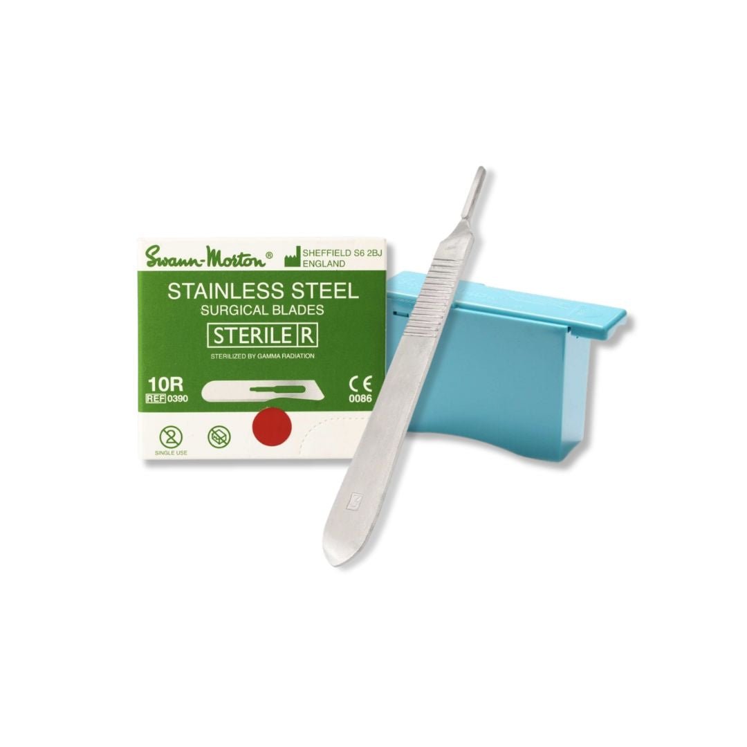 Dermaplaning Cleaning Kit – 3 Disposable Scalpel Blades (#22, #10, #11) With Stainless Steel Handle, Professional Grade